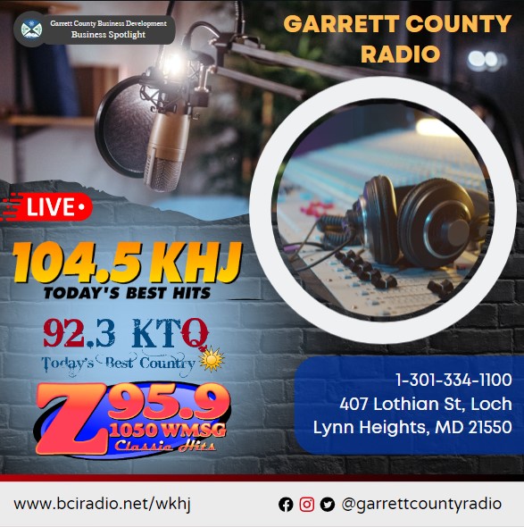 Business Spotlight 
Garrett County Radio
Garrett's local radio station 104.5 Wkhj